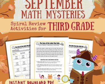 3rd Grade September Math Mysteries | Autumn Detective Games