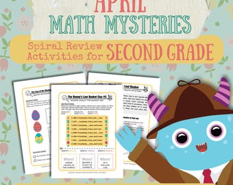 Attività di matematica misteriosa di aprile per la seconda elementare / Giochi investigativi