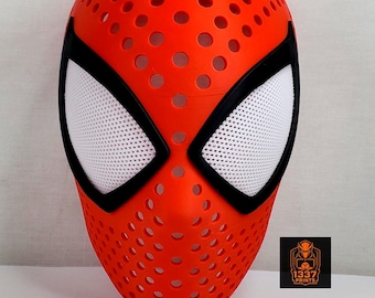 Spider-Man Face Shell Mask 3D Printed Cosplay Costume