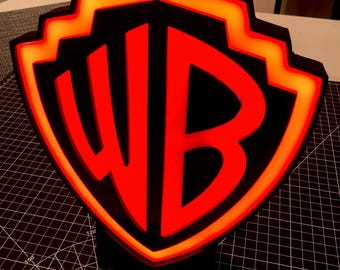 Warner Brothers Logo 3D LED Light Box: Collector's Edition