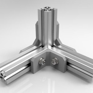 3 Way Connector for 30x30 Aluminum T Slot Extrusion Series - 3D Print STL File Download