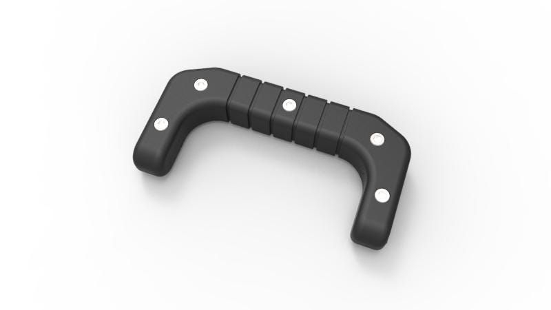 Maniglia Nera Di Ricambio Per Custodia Chitarra, Misura 134x69 Mm, Per Custodia Rigida