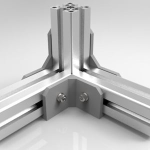 3 Way Connector for 40x40 Aluminum T Slot Extrusion Series - 3D Print STL File Download