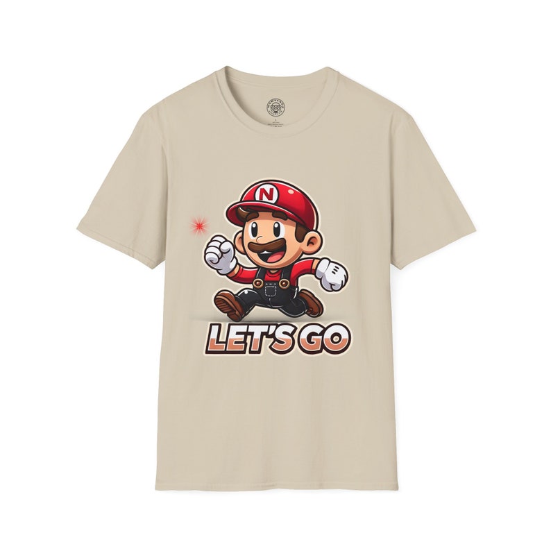 Soft style T-Shirt Unisex Animated Plumber Adventure Tee, Pullover, t-shirt image 7