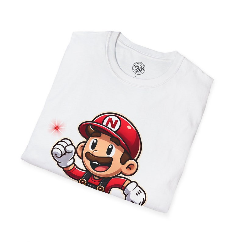 Soft style T-Shirt Unisex Animated Plumber Adventure Tee, Pullover, t-shirt image 6