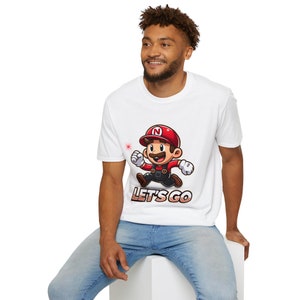 Soft style T-Shirt Unisex Animated Plumber Adventure Tee, Pullover, t-shirt image 4