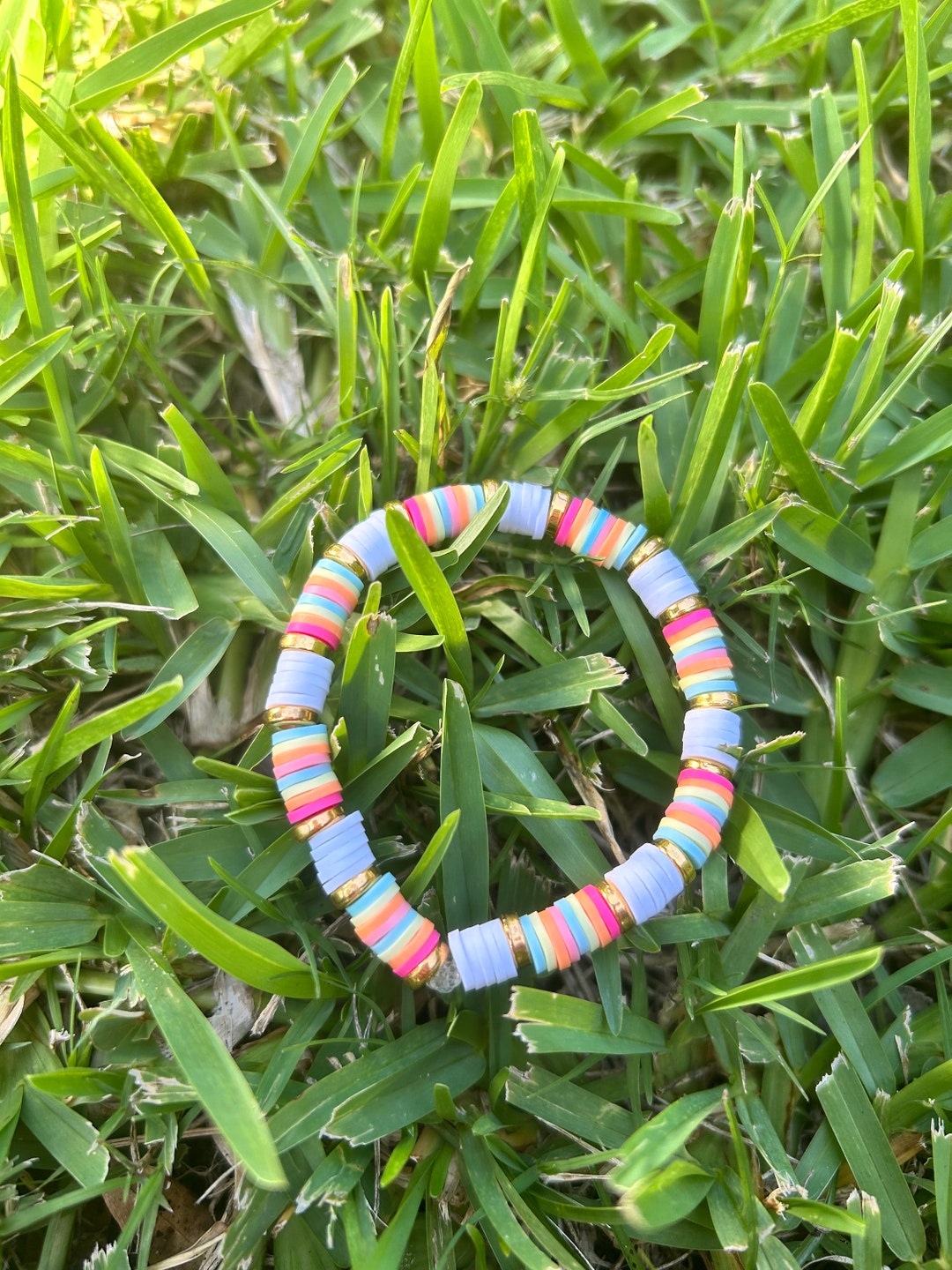 Pastel Rainbow Pride Clay Bracelet - Etsy