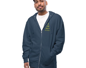 Sunday Assembly fleece zip-up hoodie