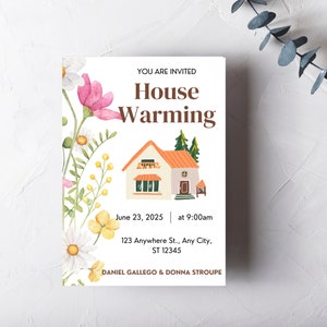 Housewarming Invitation Template | Editable New Home Party Invite | Printable House Warming Celebration | Digital Download