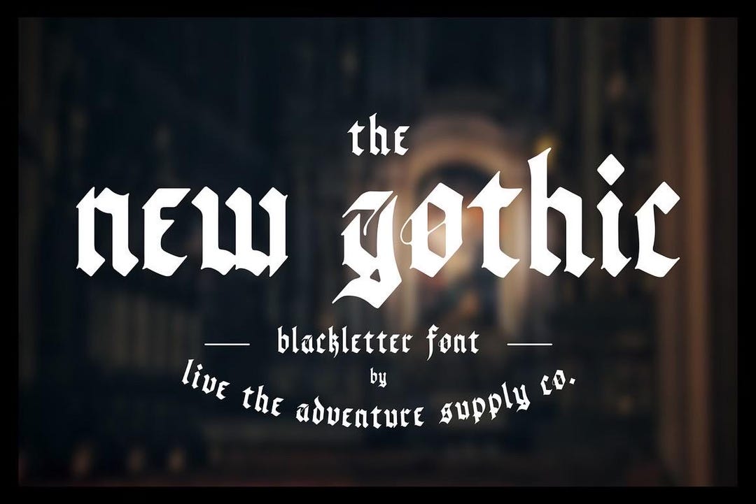 The New Gothic Blackletter Font - Etsy