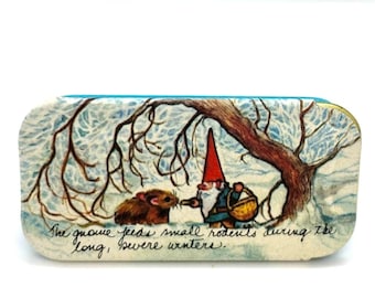 RARE Vintage 1980 Mini Gnome Tin from Potpourri Press, Excellent Condition