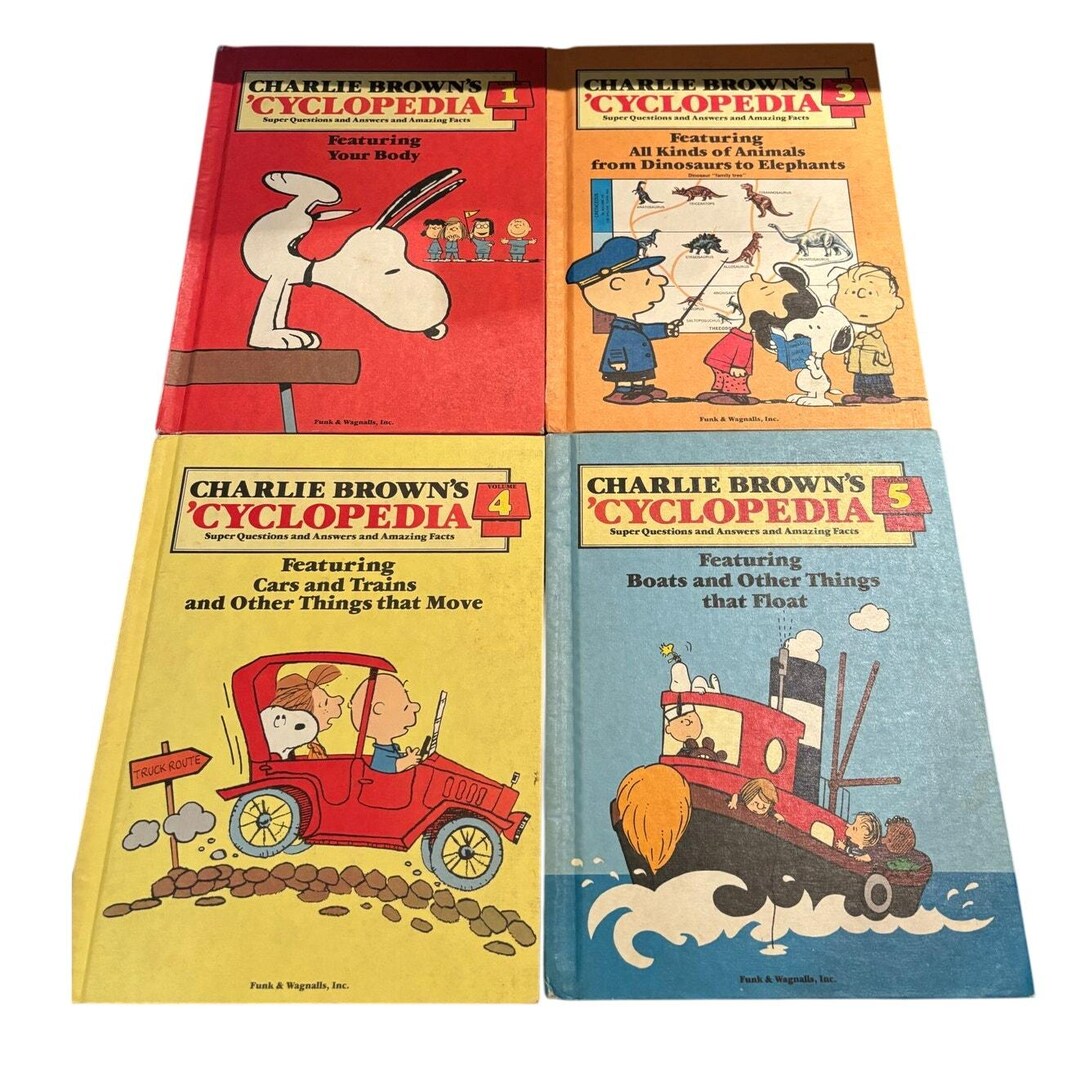 Vintage 1980 Charlie Brown 'cyclopedia Set: First Edition, Volumes