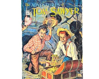Vintage 1931 The Adventures of Tom Sawyer Book by Mark Twain, Paperback