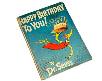 VTG 1st Ed 1959 Happy Birthday to You! Book By Dr Seuss