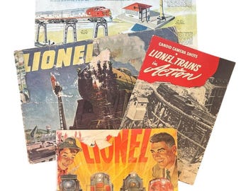 Vintage Lot of 1940's-50's Lionel Train Brochures, Catalogs