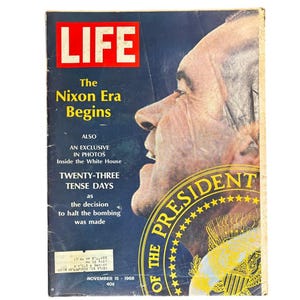 Vintage Nov. 15, 1968 Life Magazine - The Nixon Era Begins