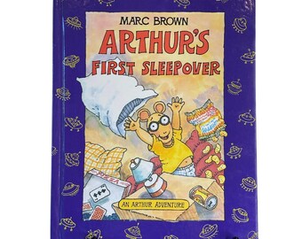 VTG 1994 First Ed., Arthur's First Sleepover by Marc Brown, HC Book