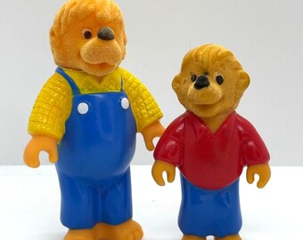 VTG 1986 Berenstain Bears Papa & Brother Bear Mini Figures McDonalds HM