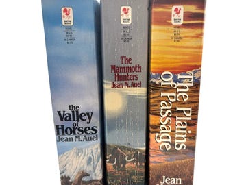 Earth's Children Series, Books 2-4 by Jean M. Auel, 1980's - 90's, Paperback