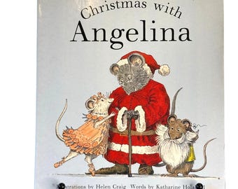 VTG 1992 Christmas with Angelina Board Book by Katherine Holabird