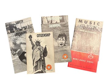 Vintage Lot of 7 Boy Scouts of America BSA, Merit Badge Series Handbooks, PB
