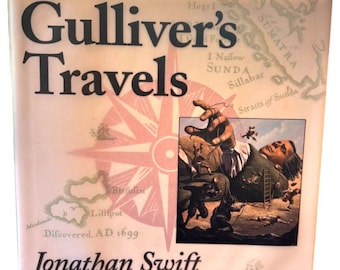 VTG 1995 First Ed. B & N Reproduction, Gulliver's Travels, Jonahtan Swift, HC/DJ
