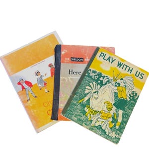 Libros de lectura básicos del Departamento de Educación del Estado de California, de los años 1950-60, lote de 3, tapa blanda.