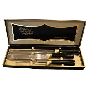 VTG Peeredge Finest Sheffield Stainless Forever Sharp, Regent, 24kt verguld