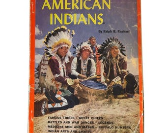 Vintage 1953 The Book of American Indians, Fawcett Book von R. Raphael, Taschenbuch