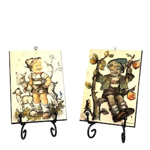 Vintage Lot of 2 Hummel Plaques, Wall Hangings, Decor