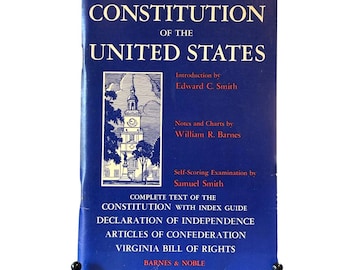Vintage 1968 The Constitution of the United States, w/Exam, Barnes & Noble, PB