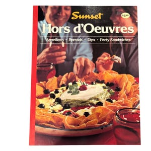 Vintage 1976 Sunset Hors d&#39;Oeuvres Cookbook, PB, Very Good