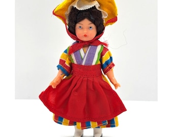 Vintage 1950's European National Costume Souvenir Doll, Italy or Spain - Small