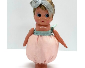 Vintage 1920's Celluloid Kewpie-Style Doll, Small - Excellent Condition