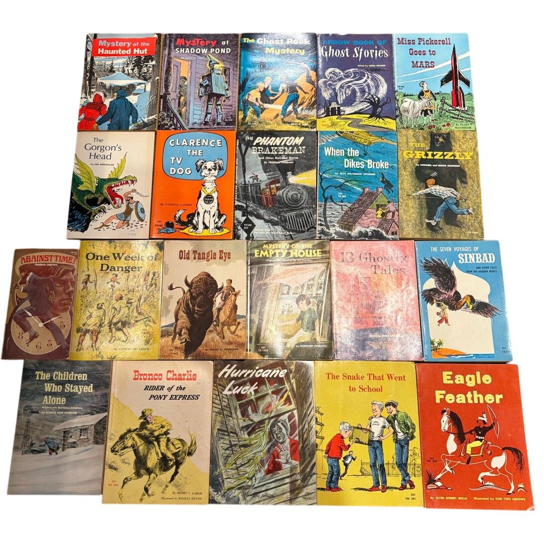 Vintage 1950's-60's's Lot of 21 Scholastic Paperback Kids' Books