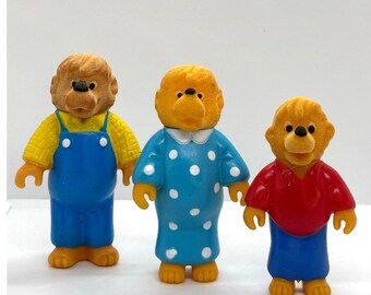 VTG 1986 Berenstain Bears Papa, Mama & Brother Bear Mini Figures McDonalds HM