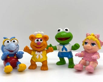 Vintage 1986 Jim Henson's Collectible Muppet Babies Mini Figures, Set of 4