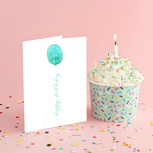 Happy Birthday Balloon Note Card