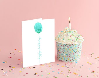 Happy Birthday Balloon Note Card