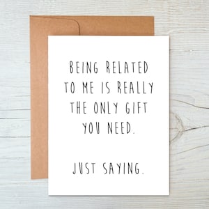 Relative Birthday Funny Note Card