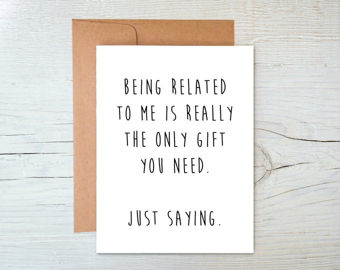 Relative Birthday Funny Note Card