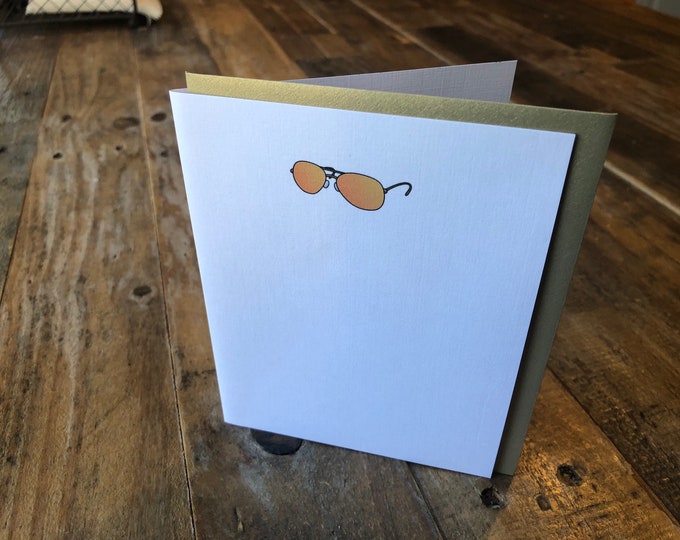 Aviator Sunglasses  Note Card Any Occasion