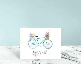 Note Card, Bicycle, Enjoy the Ride, thank you card