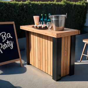 Piani per bar all'aperto - Piano per bar fai da te in giardino - Piani per bar da giardino - Bar in legno fai da te - Mobili da giardino - Piani di costruzione passo dopo passo