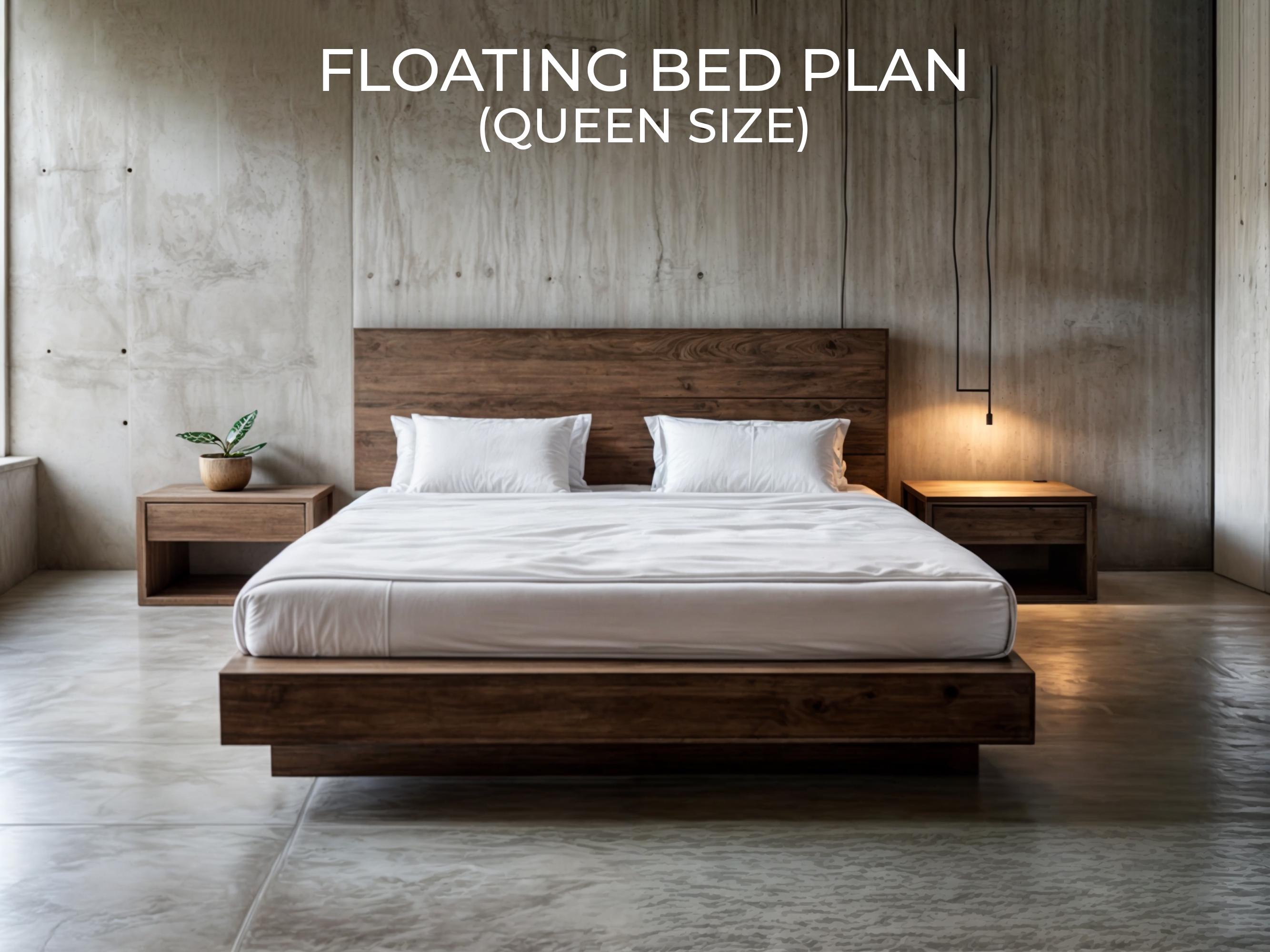 Diy Floating Bed Frame Build Plan Queen Size Floating Bed Minimalist Diy Floating Bed Frame Build Plan Queen Size Floating Bed Minimalist