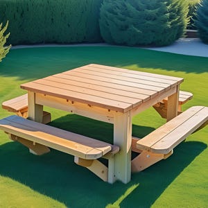Picnic Table, Garden Table Plans, Easy to build plans, DIY Picnic Table Plans, PDF Download, Simple DIY Table Plans, outdoor diy plans