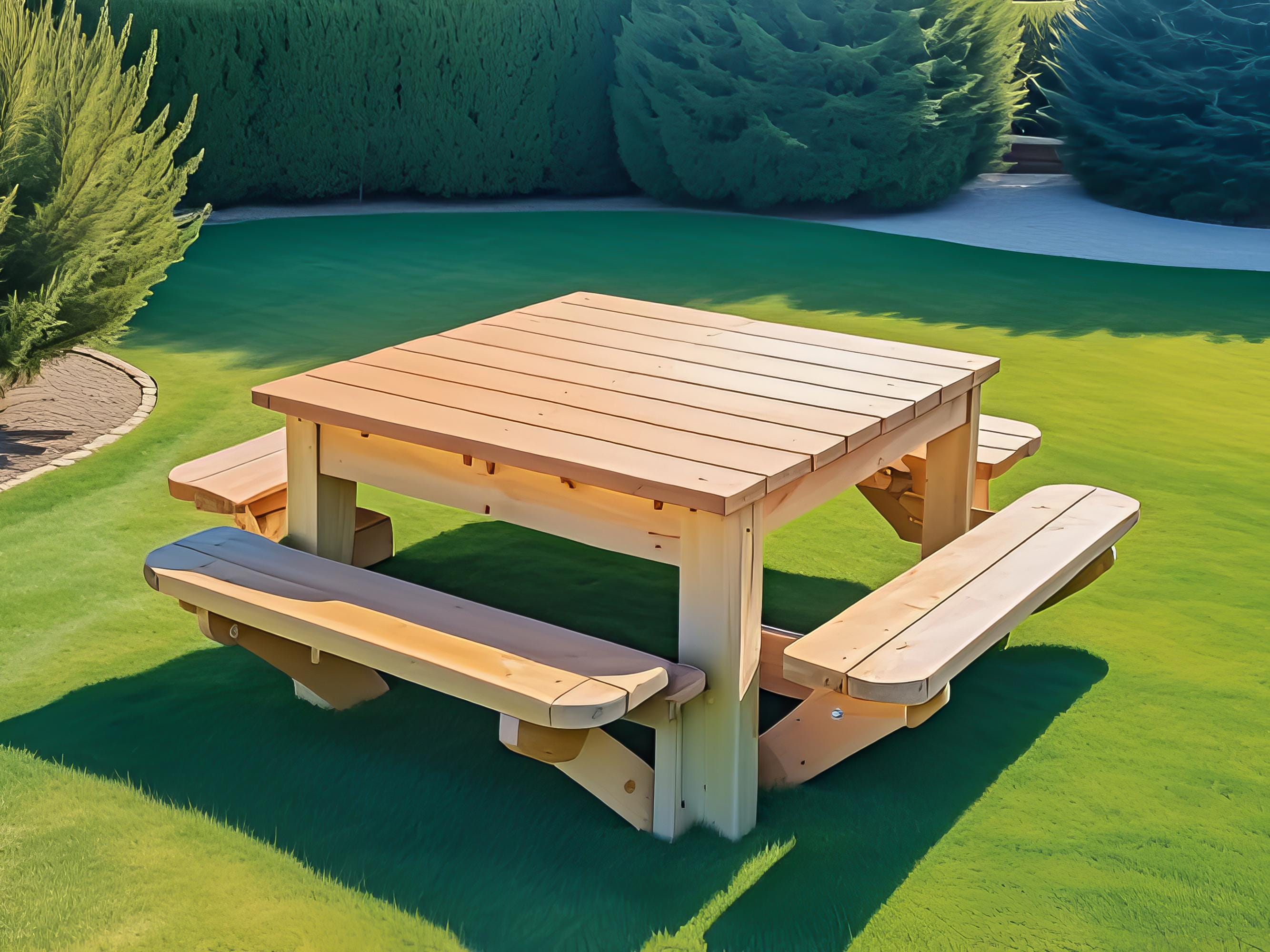 Picnic Table, Garden Table Plans, Easy to build plans, DIY Picnic Table Plans, PDF Download, Simple DIY Table Plans, outdoor diy plans