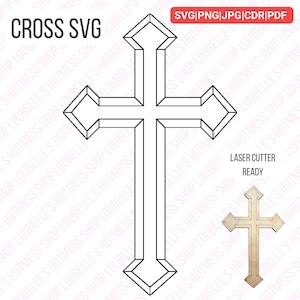 Cross SVG Laser Cutter Ready | Christian Cross | Digital File