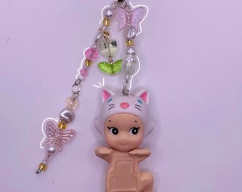 Sonny angel dupe keychain, Cat Sonny angel