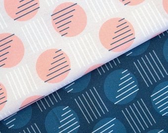 Sunkissed - Tsuki / big circles & stripes - fabric by the half yard - by LEMONNI x FIGO Fabrics